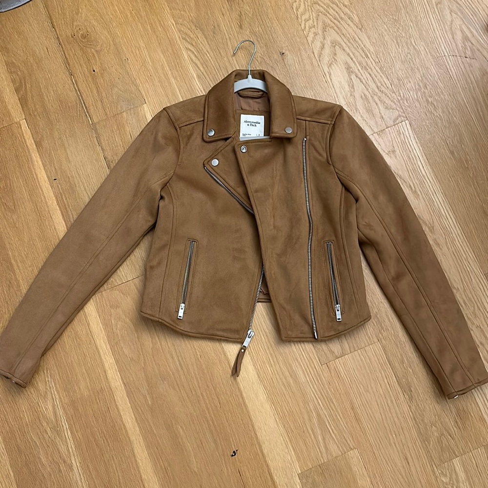 Abercrombie & Fitch Suede Vegan Leather Jacket (Size S)
